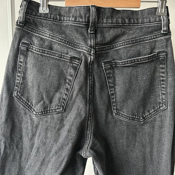 ABERCROMBIE & FITCH 90s Straight Ultra High Rise Sz 27/4R Black Jeans CrissCross - Picture 4 of 12